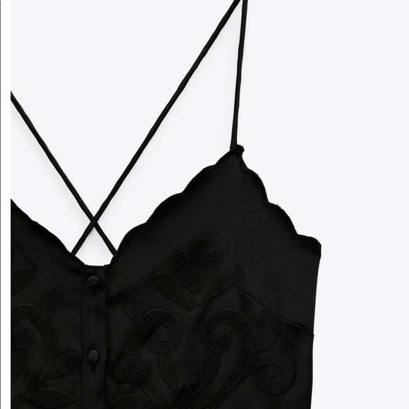 Zara COMBINATION SLIP black DRESS size S - Picture 8 of 8